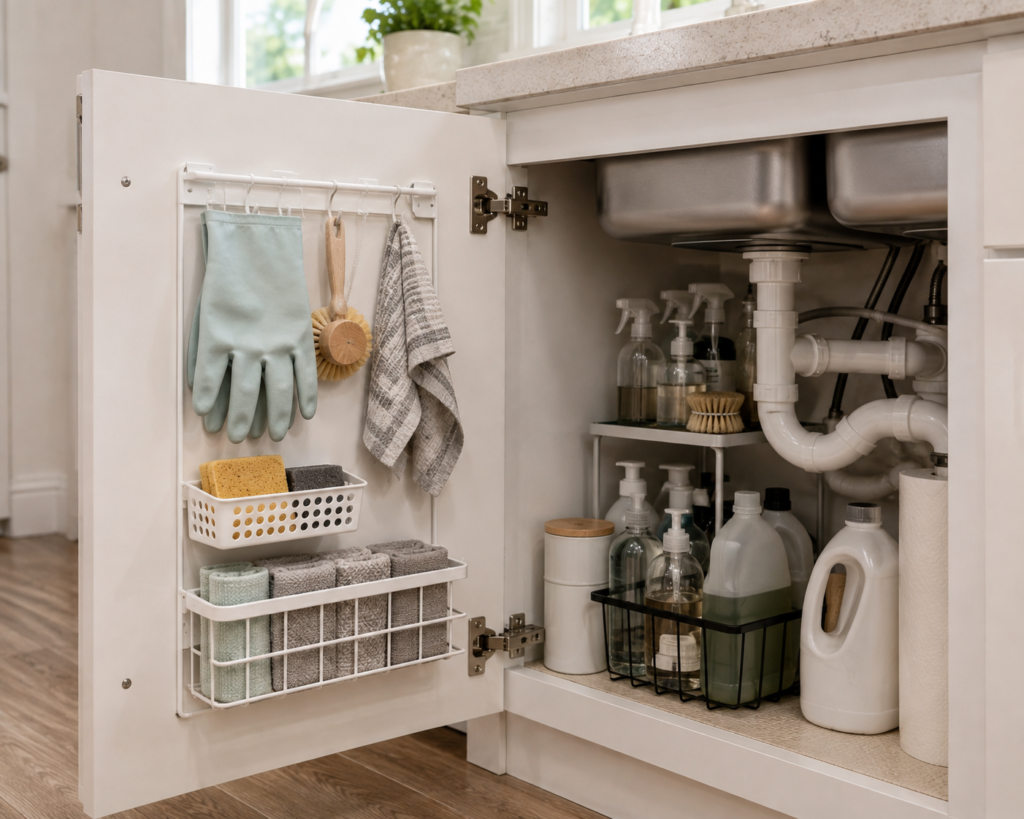 cabinet door storage