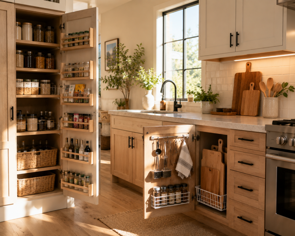 cabinet door storage