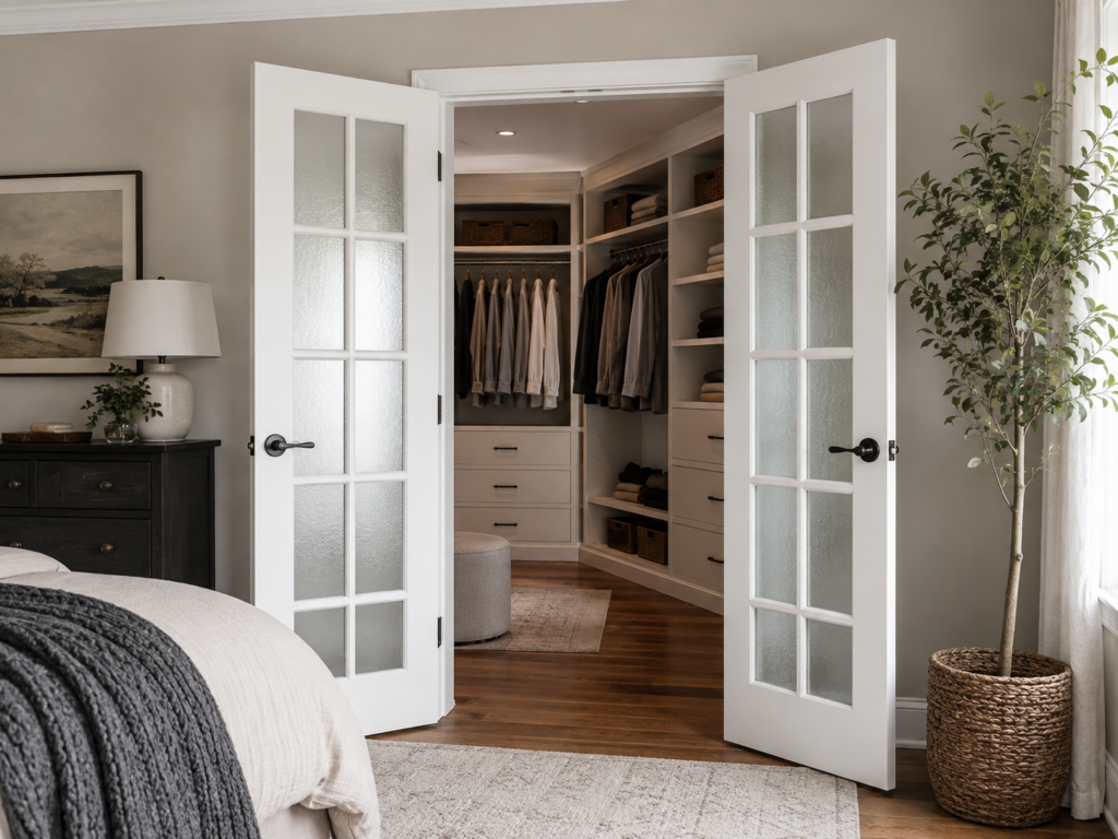 wood door for closet