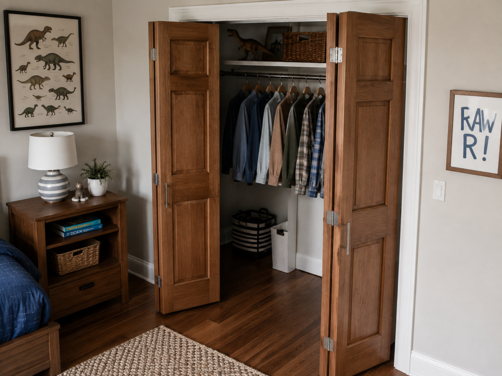 wood door for closet
