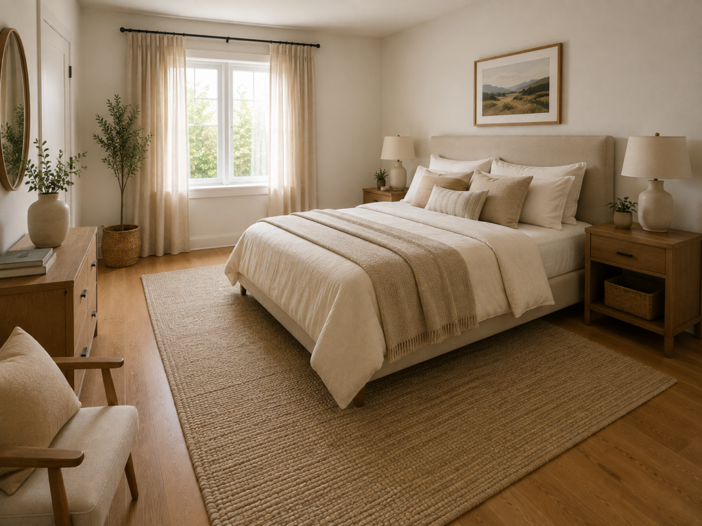 warm aesthetic cozy bedroom 