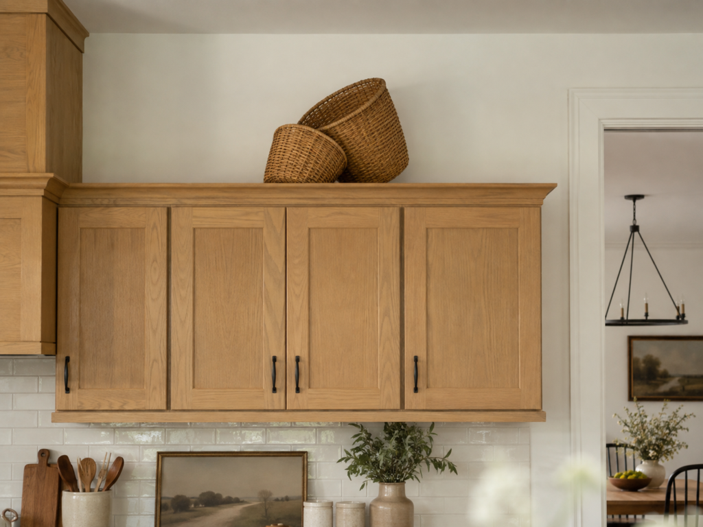 decorating ideas for above kitchen cabinets