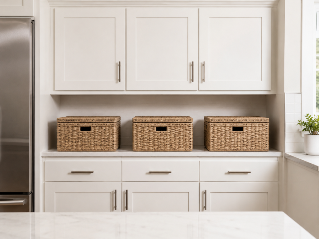 decorating ideas for above kitchen cabinets