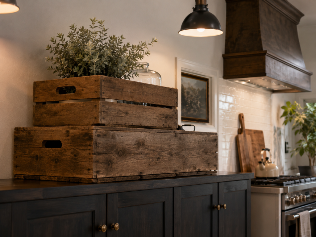 decorating ideas for above kitchen cabinets