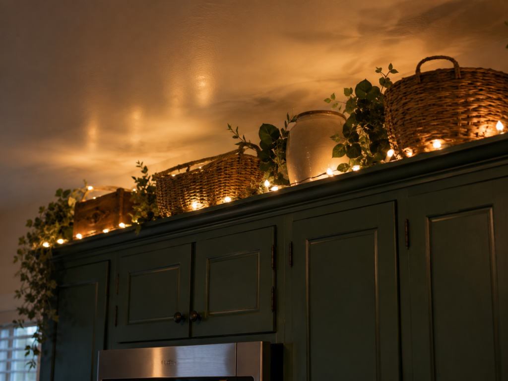 decorating ideas for above kitchen cabinets