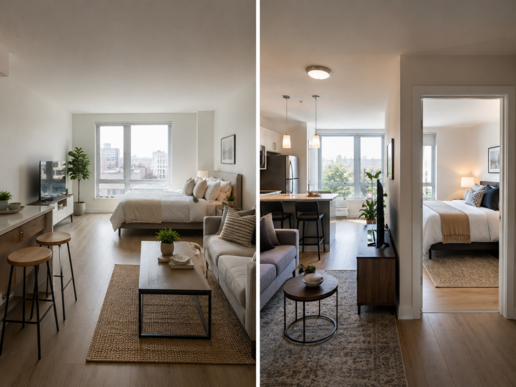 studio vs 1 bedroom 