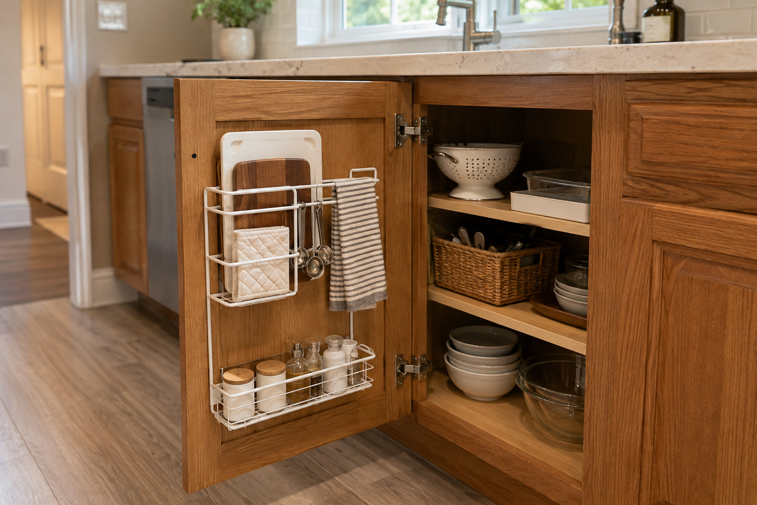 cabinet door storage